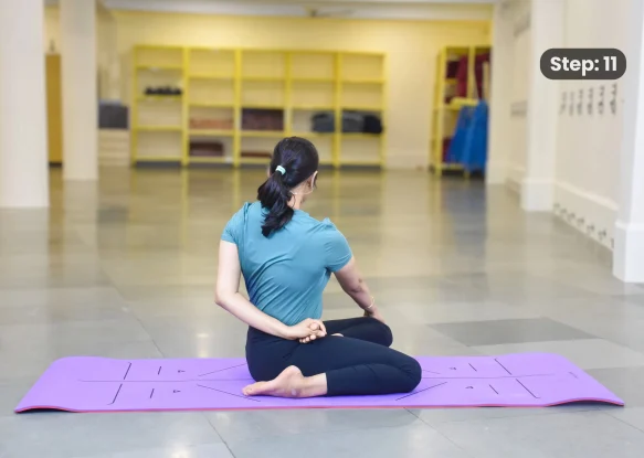 Bharadvajasana(step 11)