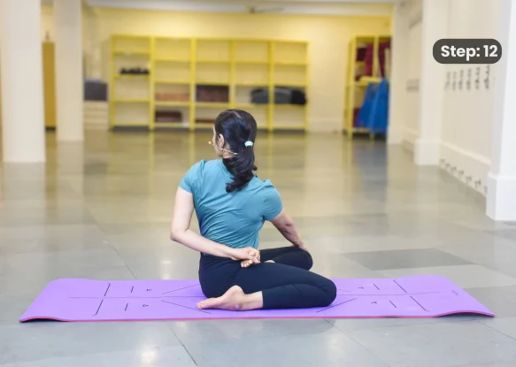 Bharadvajasana(step 12)