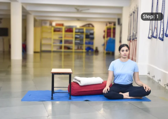Janu sirsasana Step 1