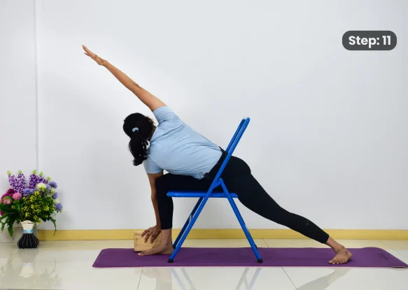 Parivritta Parshvkonasana(step 11)