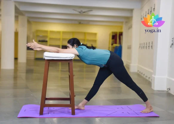 Parshvottanasana ( Chin On The Support Stool) R