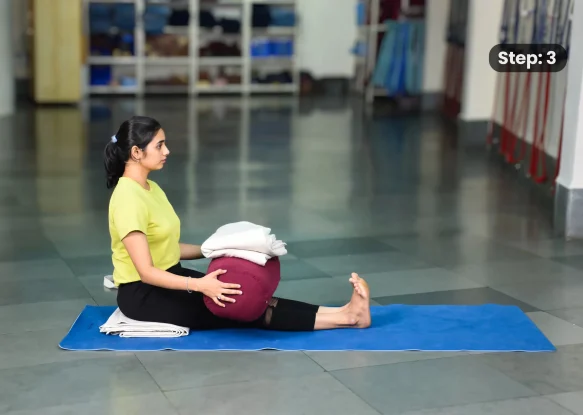 Paschimottanasana(step 3)