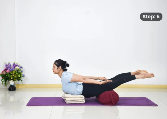 Shalabhasana(step 5)