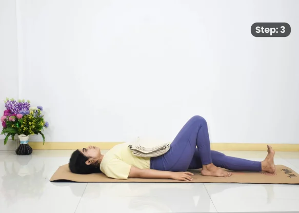 Supta Akunchanasana(step 3)