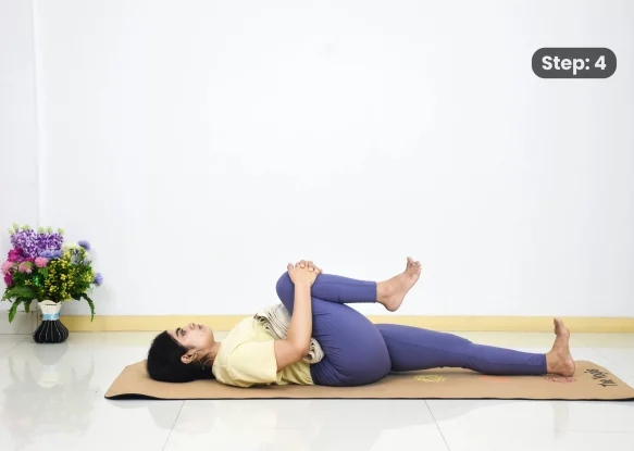 Supta Akunchanasana(step 4)