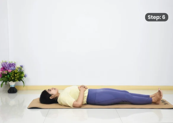 Supta Akunchanasana(step 6)