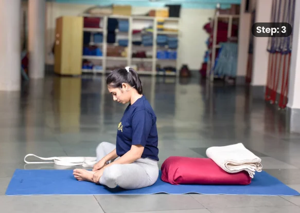 Supta Baddhakonasana(step 3)