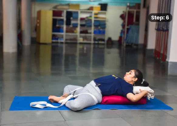 Supta Baddhakonasana(step 6)